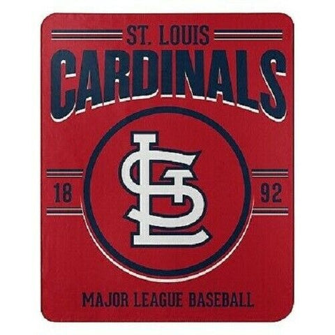 MLB St Louis Cardinals 50" by 60" Rolled Fleece Blanket Southpaw Design