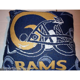 NFL Los Angeles Rams Jacquard Pillow with Name 20" by 20" by Northwest