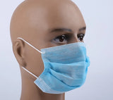 Single Use 3-Ply Face Mask Mouth Cover with Ear Loop Box of 50