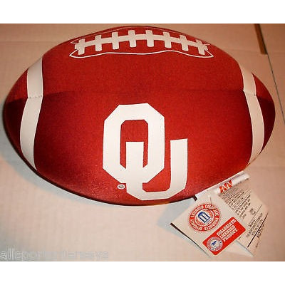 NCAA Spandex Football Shaped Pillows Oklahoma Sooners by Northwest
