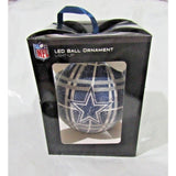 NFL Dallas Cowboys LED Ball Ornament Glitter Plaid Team Sports America