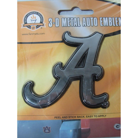 University of Alabama Crimson Tide Auto Emblem Solid Metal Chrome by Fanmats