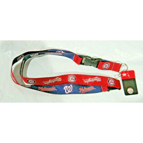 MLB Washington Nationals Reversible Lanyard Keychain 23" Long 3/4" Wide Aminco