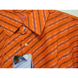NBA New York Knicks Orange Button Up Dress Shirt by Headmaster Designer Label Size XL