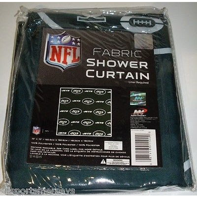 NFL 72 X 72 Inch Fabric Shower Curtain New York Jets