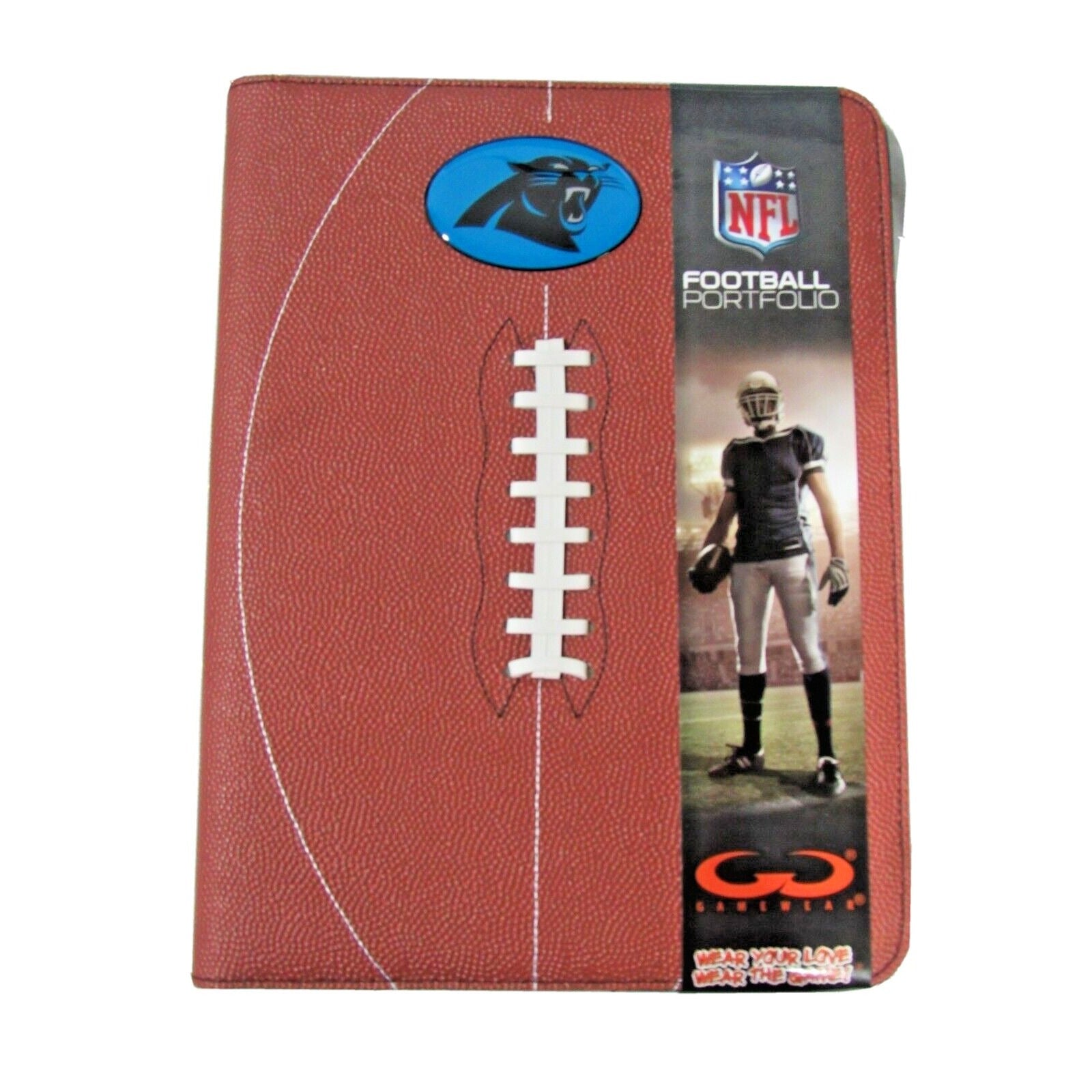 NFL Carolina Panthers Football Portfolio Notebook Football Grain 9.5" by  13"