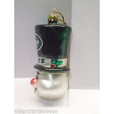 NFL New York Jets Hand Blown Glass Top Hat Snowman Ornament