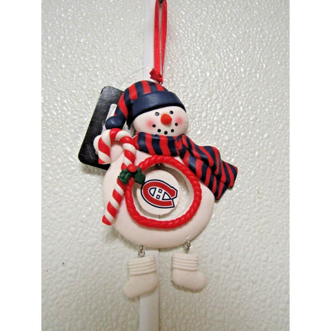 NHL Montreal Canadiens Clay Dough Snowman Christmas Ornament Team Sports America