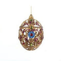 Kurt S. Adler 4" Antique Gold Hollow Sequin Rhinestone Faberge Egg Ornament