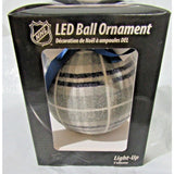NHL Toronto Maple Leafs LED Ball Ornament Glitter Plaid by Team Sports America