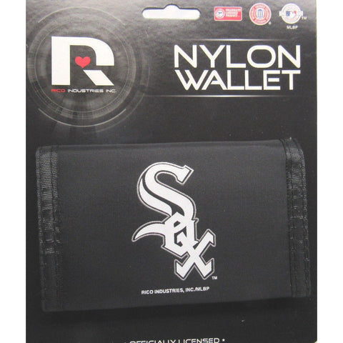 MLB Chicago White Sox Tri-fold Nylon Wallet with Printed Logo