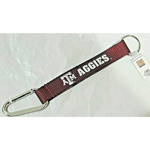 NCAA Texas A&M Aggies Wristlet Carabiner w/Key Ring 8.5" long by Aminco