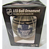 NHL Toronto Maple Leafs LED Ball Ornament Glitter Plaid by Team Sports America