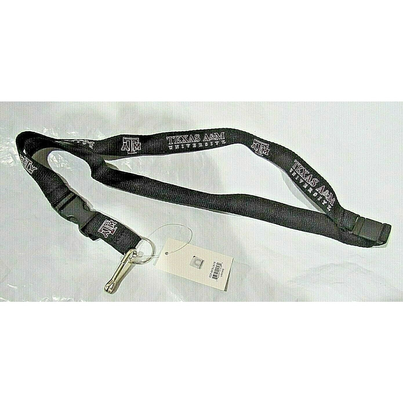 NCAA Texas A&M Aggies Black Lanyard Detachable Buckle 23" L 3/4" W by Aminco