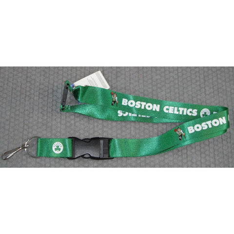 NBA Boston Celtics Logo and Name Green Lanyard Detachable Keyring 23"X3/4" Aminco