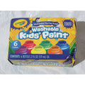 Box of Crayola 6-2 fl oz Bottles Washable Kids' Paint Set of Classic Colors