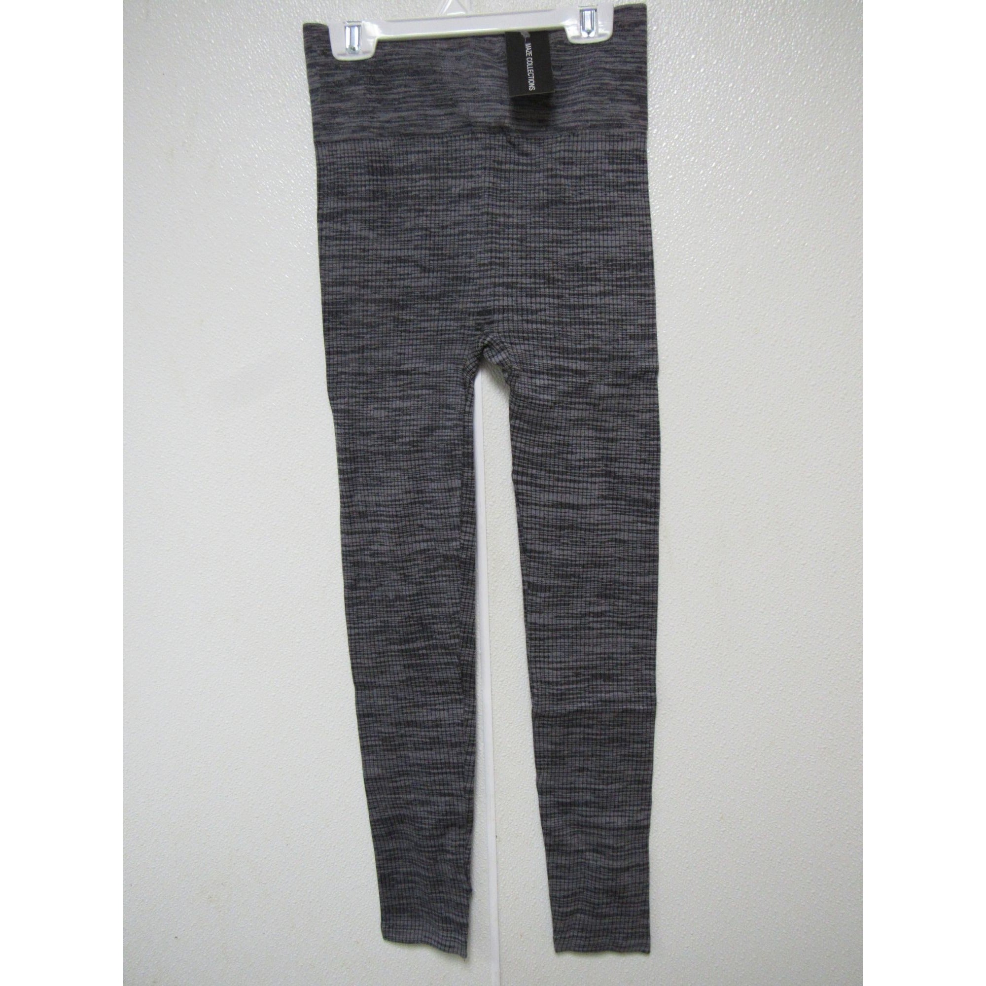 Black MAZE COLLECTION Women's High Waisted Fleece Lined Leggings Size S/M