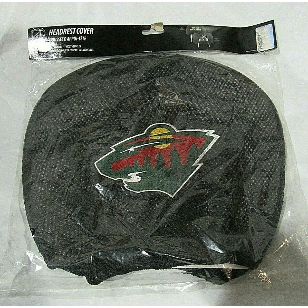 NHL Minnesota Wild Embroidered Logo Headrest Covers Set of 2 by Fanmats