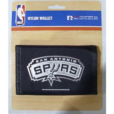 NBA San Antonio Spurs Tri-fold Nylon Wallet with Printed Logo