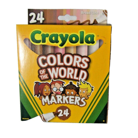 Box of Crayola Colors of The World Markers 24 Ct Skin Color Cultural