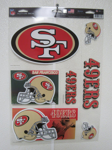 NFL San Francisco 49ers Ultra Decals Set of 5 Clear By WINCRAFT
