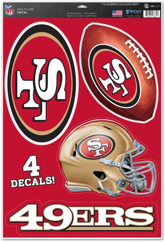NFL San Francisco 49ers Ultra Decals Set of 4 By WINCRAFT