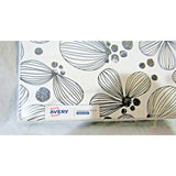 2 Avery White w/Black Flowers Durable Clear Cover 1" Round Rings 175 Pg