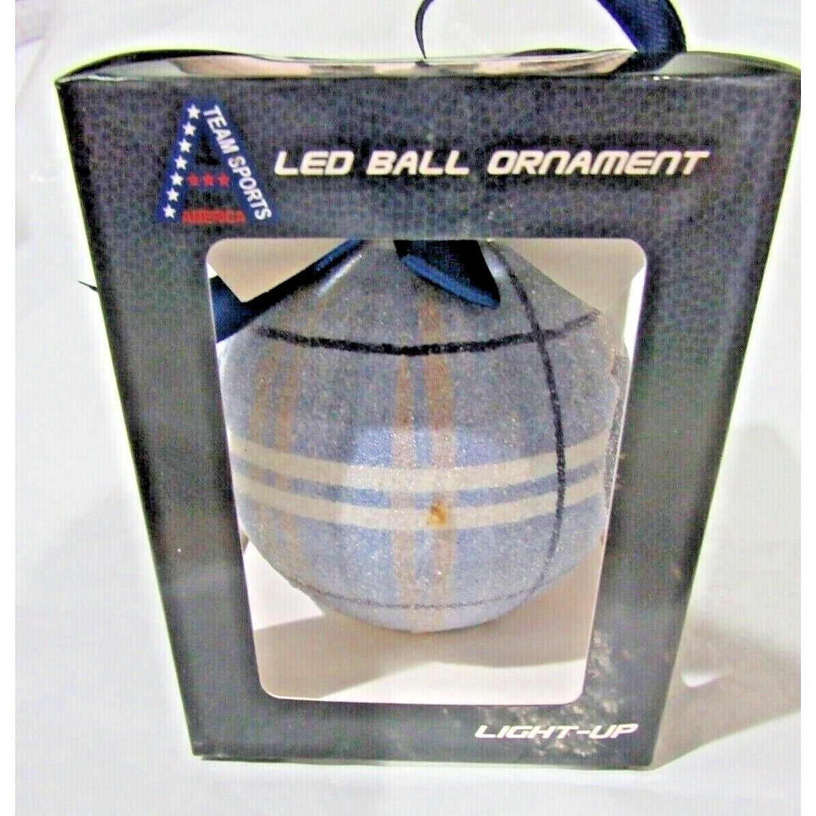 NCAA North Carolina Tar Heels LED Ball Ornament Glitter Plaid TeamSportsAmerica