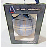 NCAA North Carolina Tar Heels LED Ball Ornament Glitter Plaid TeamSportsAmerica
