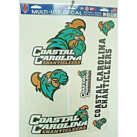 NCAA Coastal Carolina Chanticleers 11" x 17" Ultra Decals / Multi-Use Decal 5ct Sheet WINCRAFT