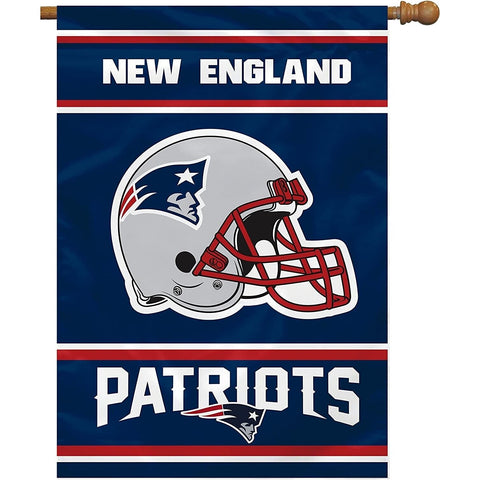 NFL New England Patriots 28" by 40" 2 Sided House Flag Banner by Fremont Die