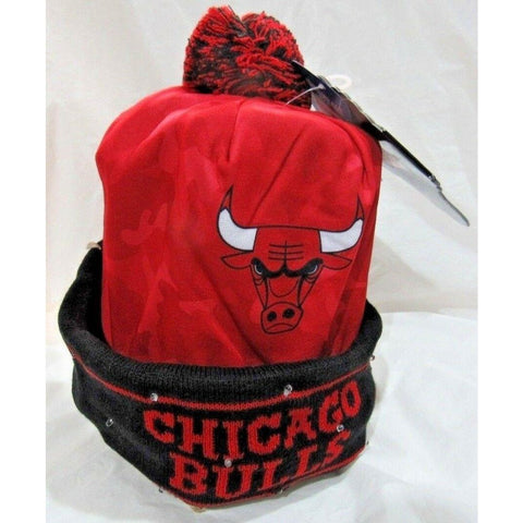 NBA Chicago Bull Camouflage Light Up Printed Beanie Hat