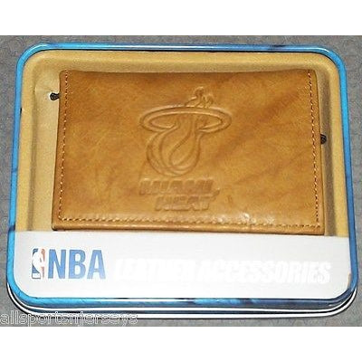 NBA Miami Heat Embossed TriFold Leather Wallet With Gift Box