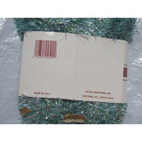 Lite Green Crystal Ice Garland 6 Ply 2.5" wide 12 feet Long