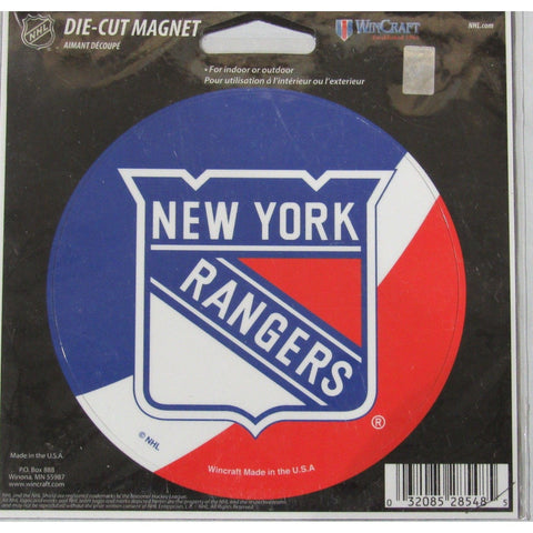 NHL New York Rangers Logo Over Colors 4 inch Auto Magnet by WinCraft