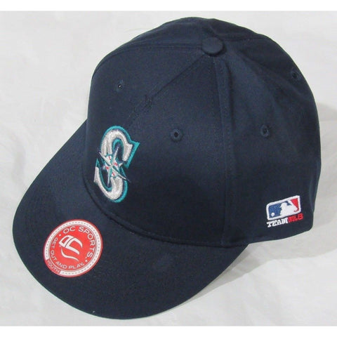 MLB Seattle Mariners Youth Cap Flat Brim Raised Replica Cotton Twill Hat