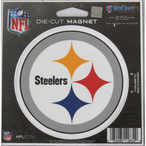 NFL Pittsburgh Steelers Logo 4 inch Auto Magnet by WinCraft