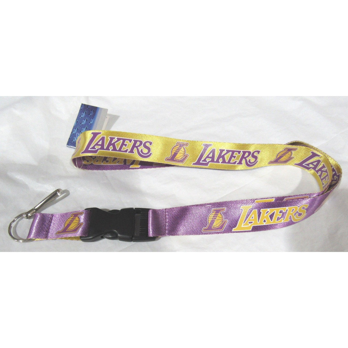 NBA Los Angeles Lakers Reversible Lanyard No Clip Keychain 23" Long 1" Wide by Aminco