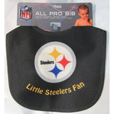 NFL Pittsburg Steelers Black LITTLE FAN All Pro INFANT BIB by WinCraft