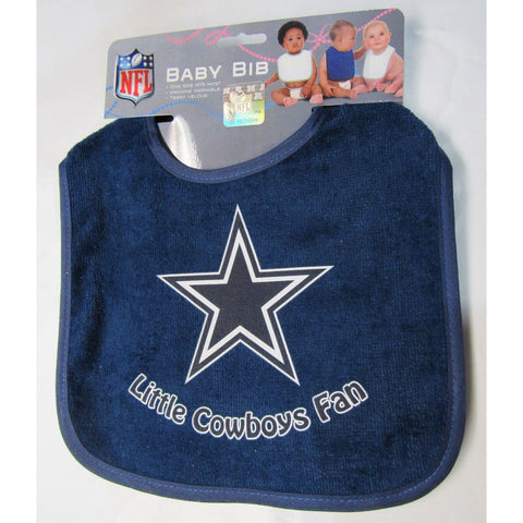 NFL Dallas Cowboys Blue w/Blue Trim LITTLE FAN All Baby Bib by WinCraft