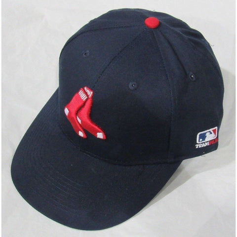 MLB Boston Red Sox Adult Cap Flat Brim Raised Replica Cotton Twill Hat