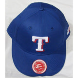 MLB Texas Rangers Youth Cap Flat Brim Raised Replica Cotton Twill Hat