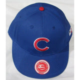 MLB Chicago Cubs Youth Cap Flat Brim Raised Replica Cotton Twill Hat Royal Blue Home