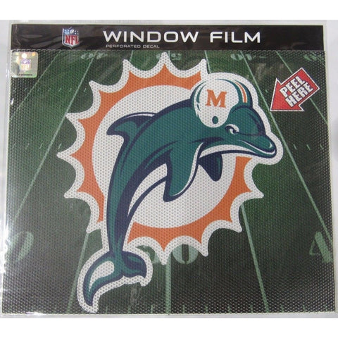 NFL Miami Dolphins Old Logo Die-Cut Window Film Approx. 12" by Fremont Die