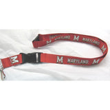 NCAA Maryland Terrapins over Flag Red Lanyard 23" Long 1" Wide by Aminco