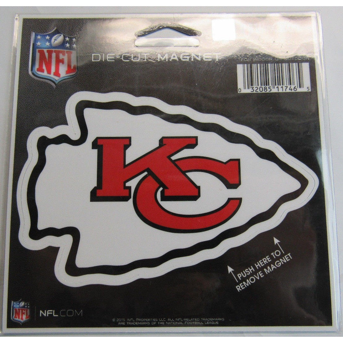 NFL Kansas City Chiefs Logo 4 inch Auto Magnet by WinCraft