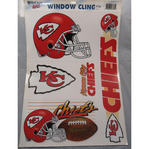 NFL Kansas City Chiefs Ultra Decals Window Cling Set of 5 By WINCRAFT