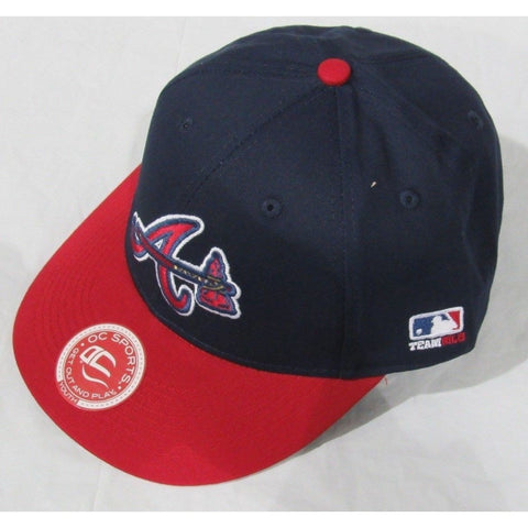MLB Atlanta Braves Youth Cap Flat Brim Raised Replica Cotton Twill Hat