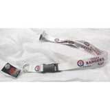 MLB Texas Rangers White Lanyard Detachable Buckle 23" Long 3/4" Wide