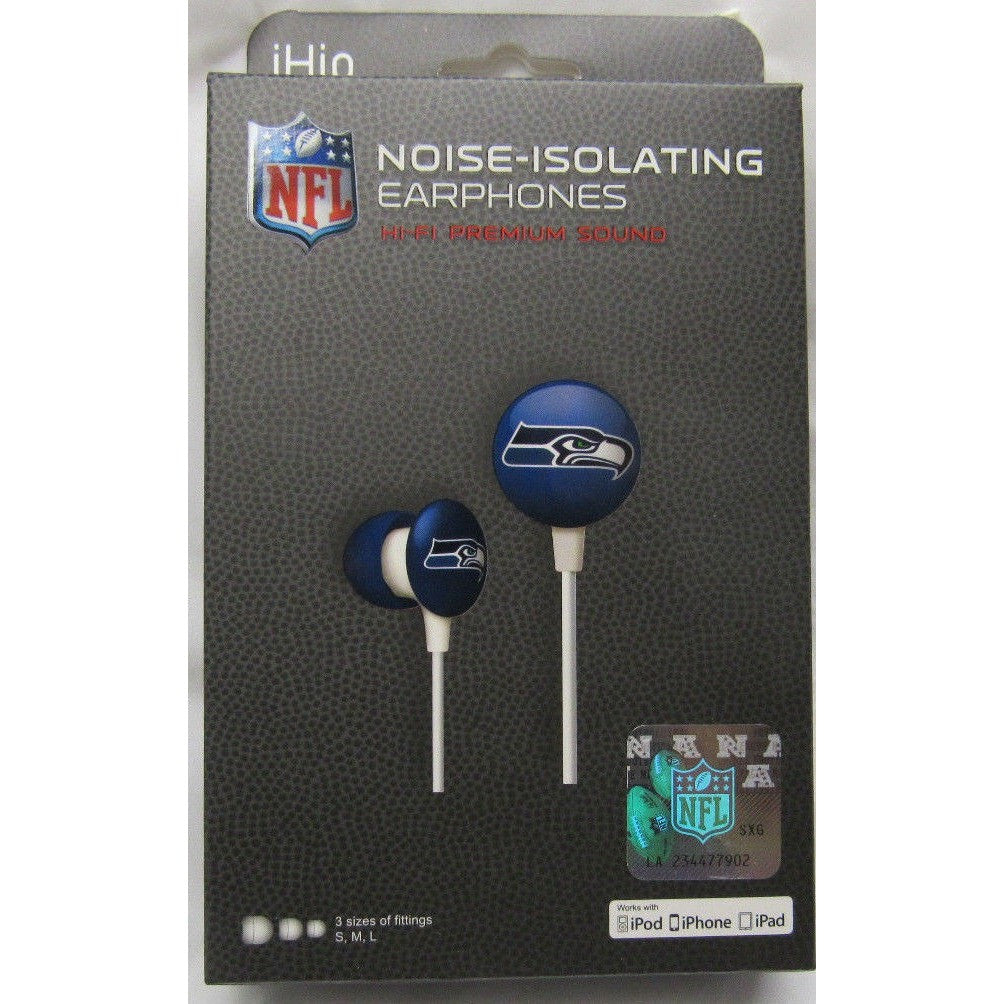NFL iHip Team Logo Earphones Seattle Seahawks